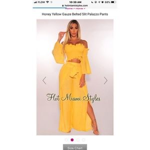 Yellow 2 piece outfit